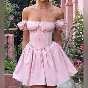 Babyboo - corset pink off-shoulder Dress